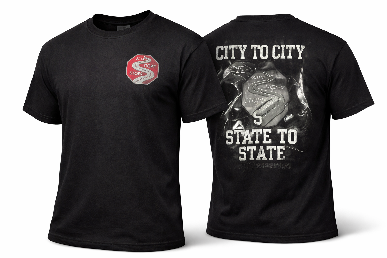 Route Never Stop Signature T Shirt